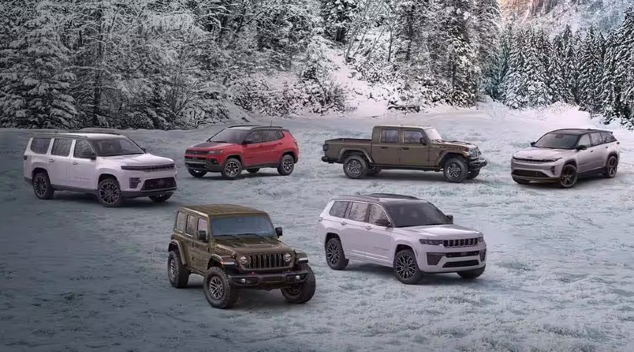 2026 Jeep Lineup in Snowy Setting