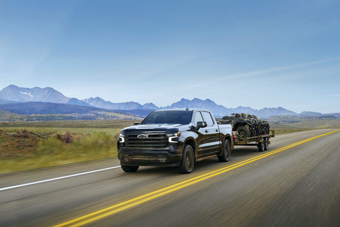 2025 Chevrolet Silverado 1500 Exterior Driver Side Front Angle while Towing