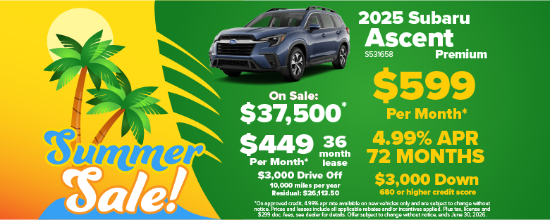 2025 Subaru Ascent on sale