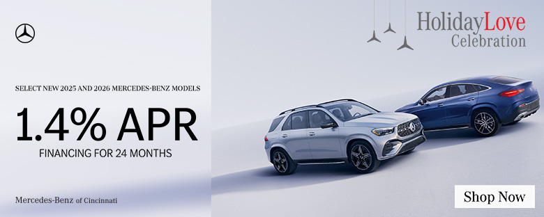 Get 1.4% APR financing for 24 months on select new 2025 and 2026 Mercedes-Benz models in Cincinnati, OH