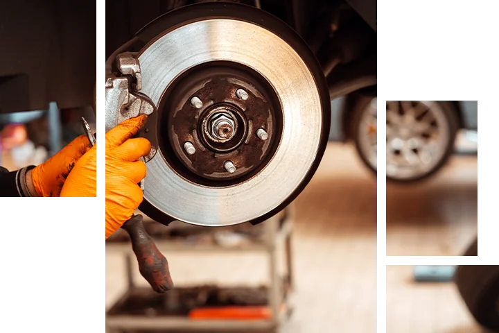 Subaru on a wheel alignment machine