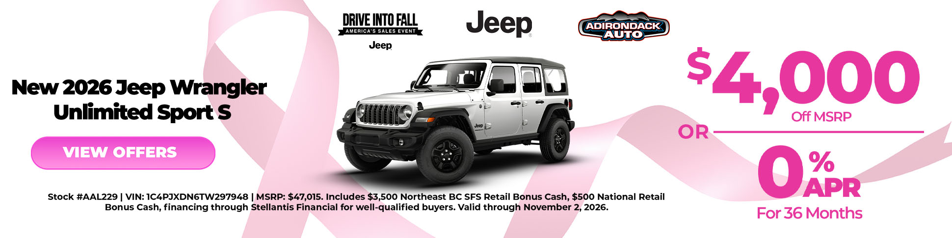 2026 Jeep Wrangler Unlimited Sport S