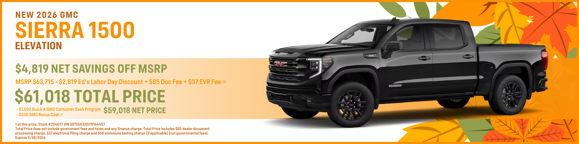 New 2026 GMC Sierra 1500 Elevation