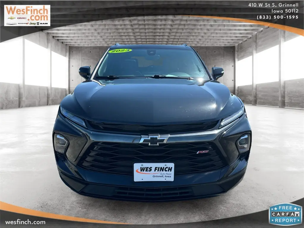 Used 2023 Chevrolet Blazer RS with VIN 3GNKBKRS2PS207602 for sale in Grinnell, IA
