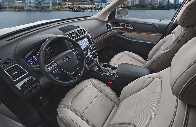 front interior of a 2019 Ford Explorer