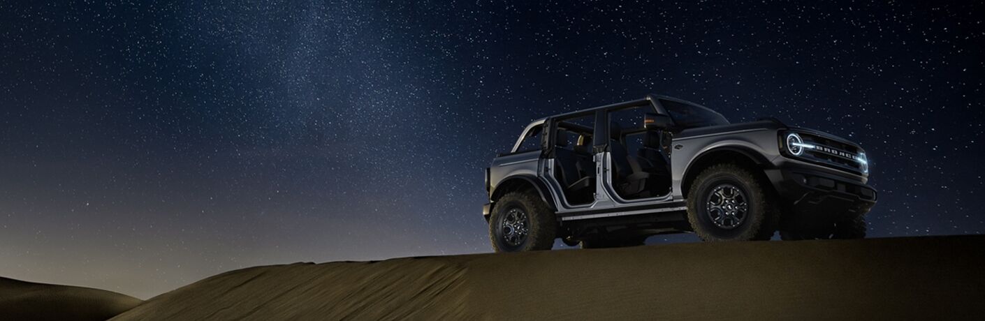 side view of a black 2021 Ford Bronco 4-Door