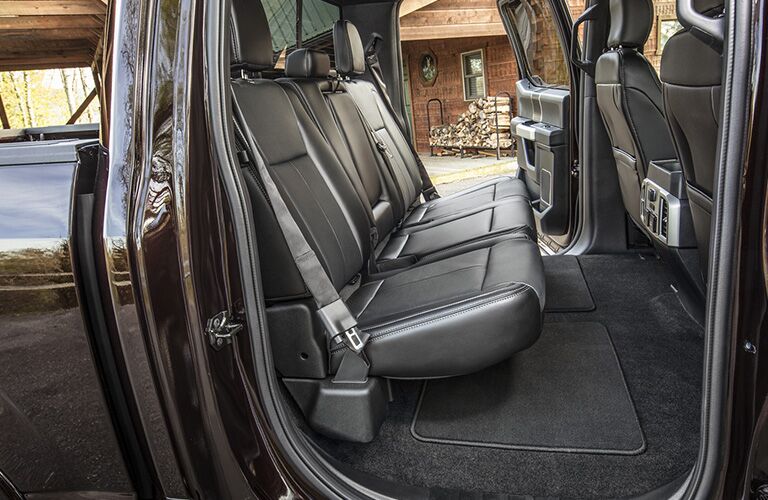 rear interior of a 2021 Ford F-150