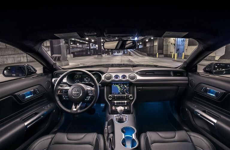 driver dash and infotainment system of a 2019 Ford Mustang Bullitt