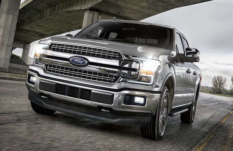 front view of a silver 2021 Ford F-150 Limited