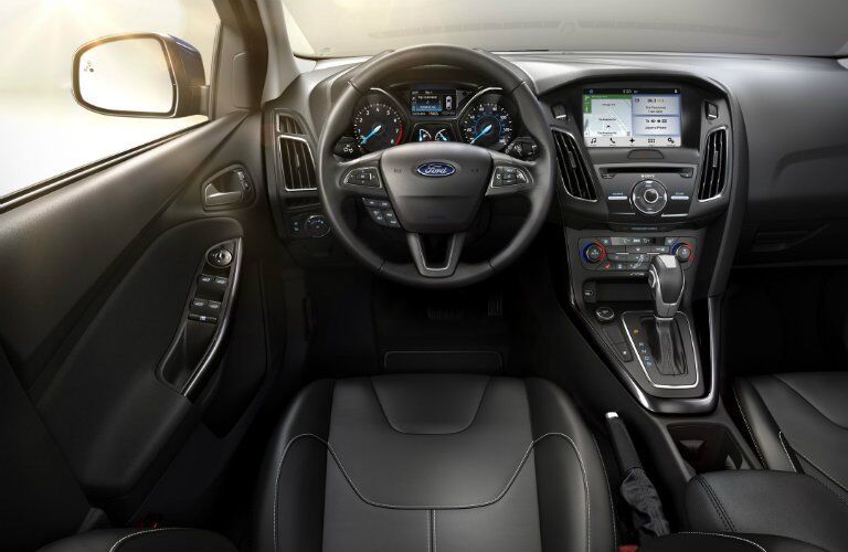 2017 Ford Focus front interior driver dash and display audio