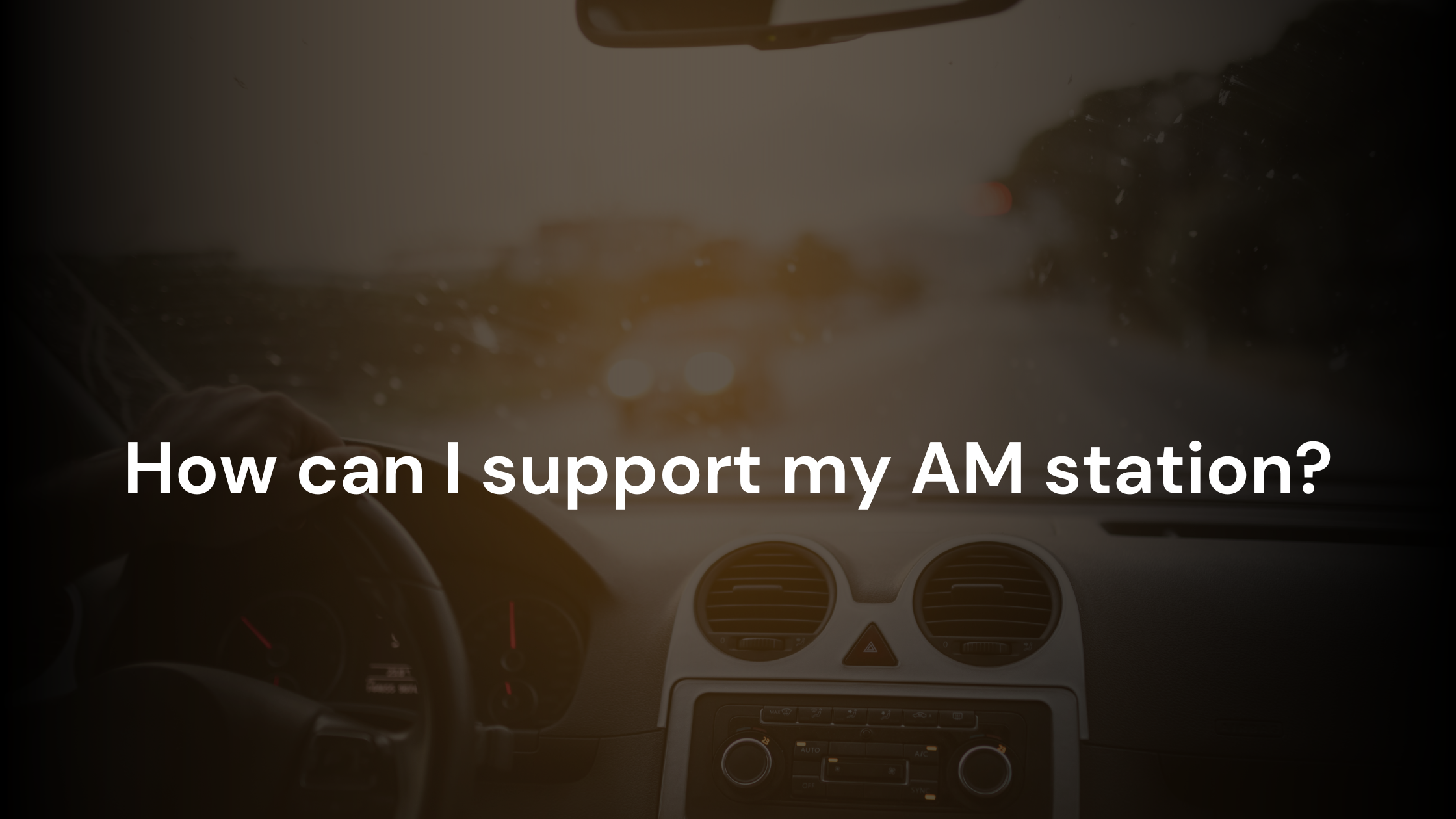 How can I support my AM station?