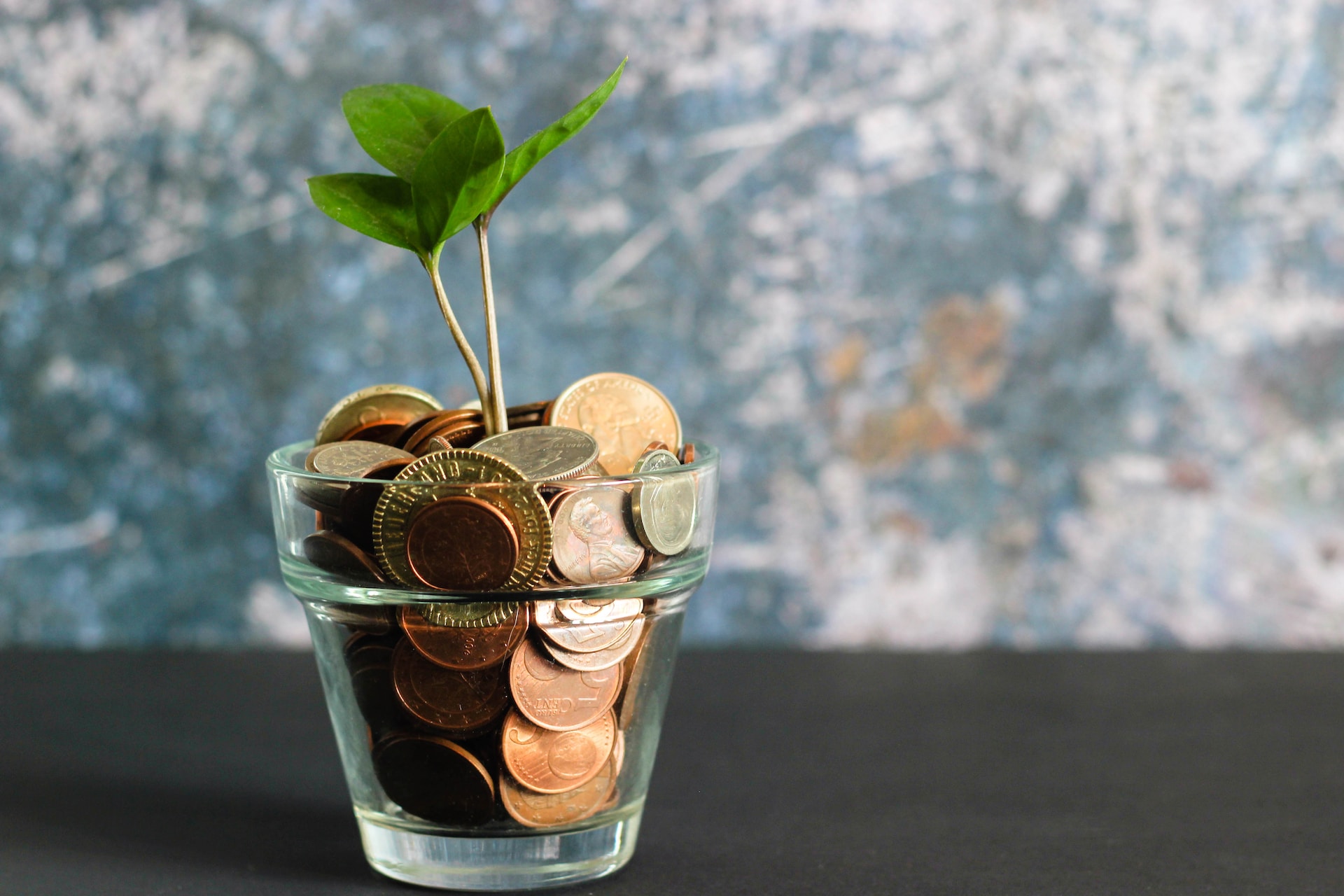 Jar with coins in it