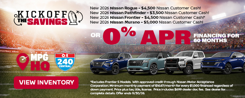0% on New Nissans