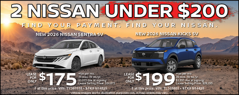 2 nissan under $200