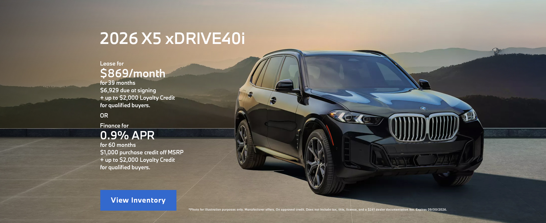 2026 BMW X5 xDRIVE40i