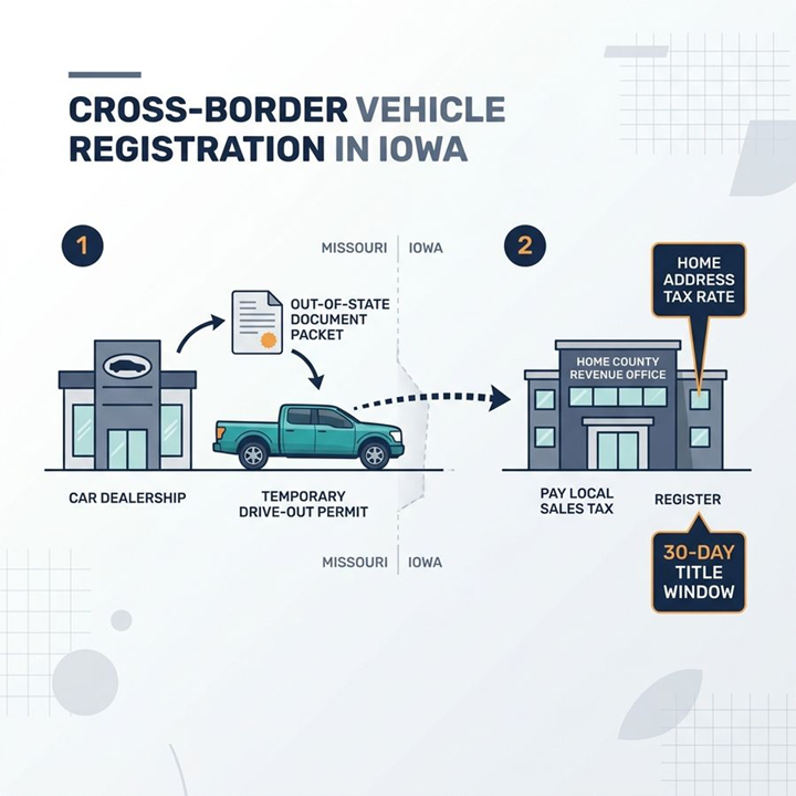Cross-Border Vehicle Registration in Iowa