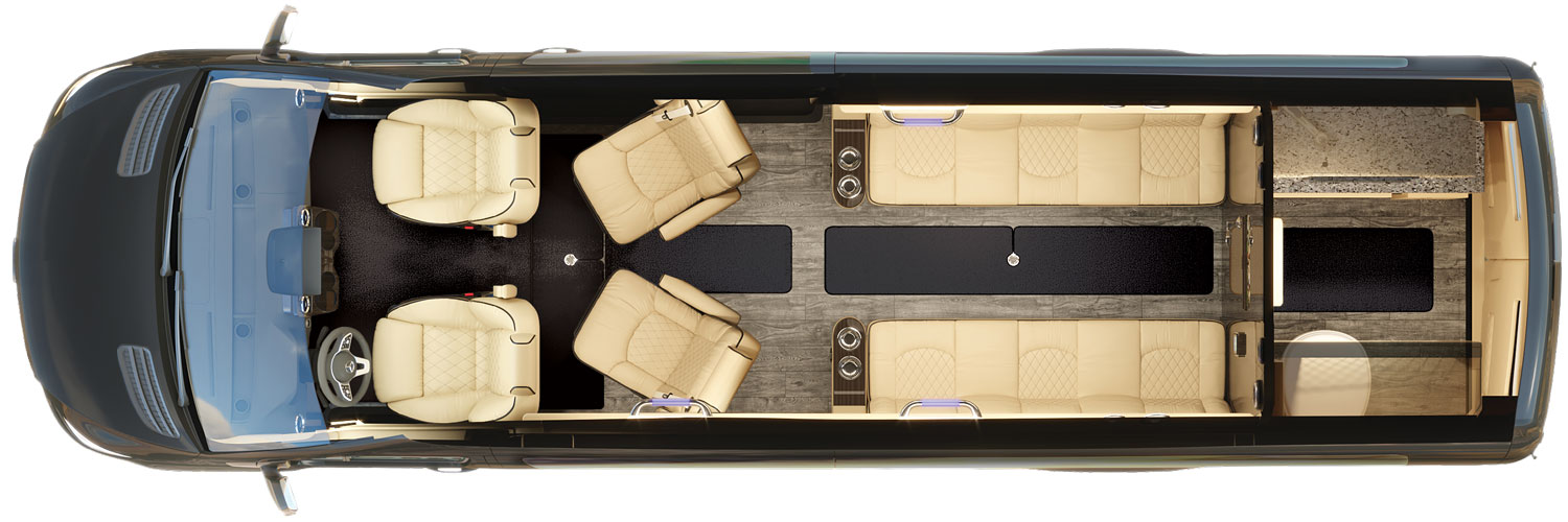 Ultimate Traveler luxury sprinter floor plan