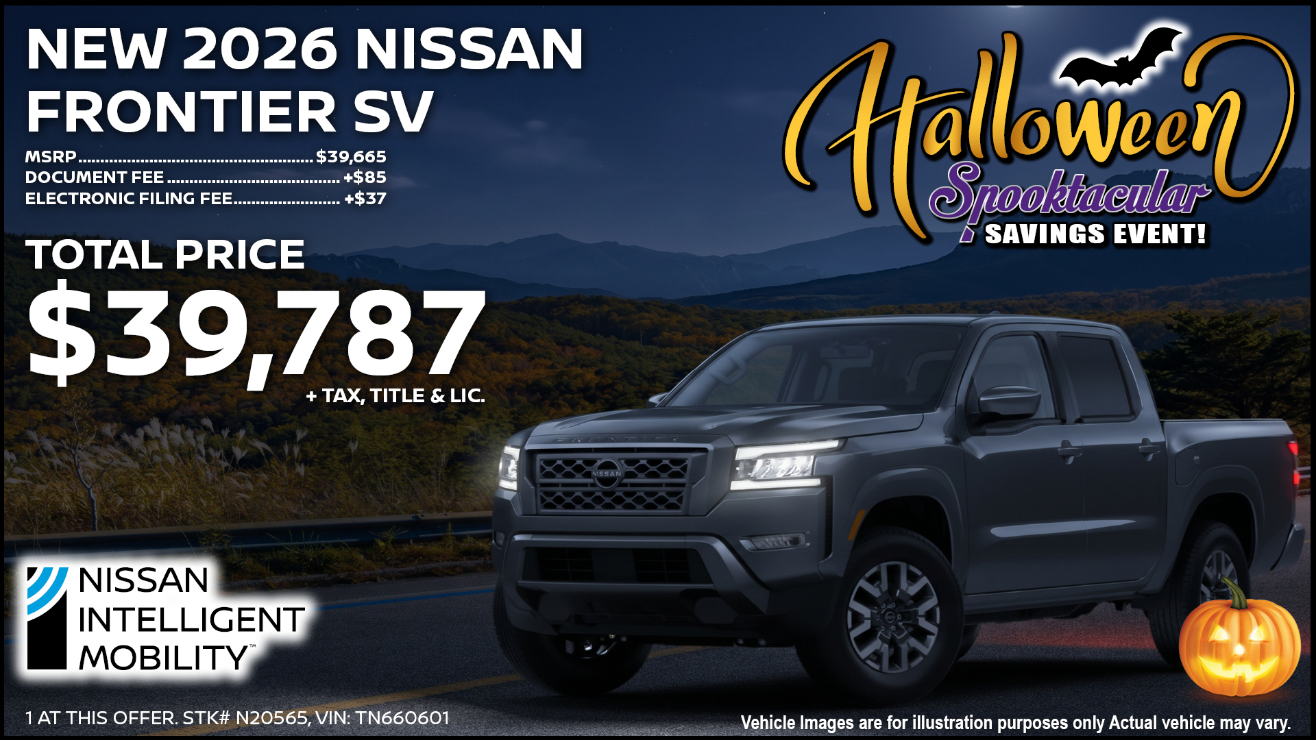 2026 Nissan Frontier SV Crew Cab Lease Special