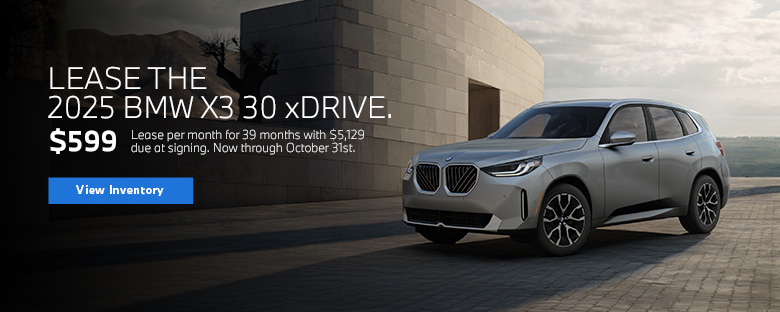 2026 X3 lease starting at $599 per month for 39 months