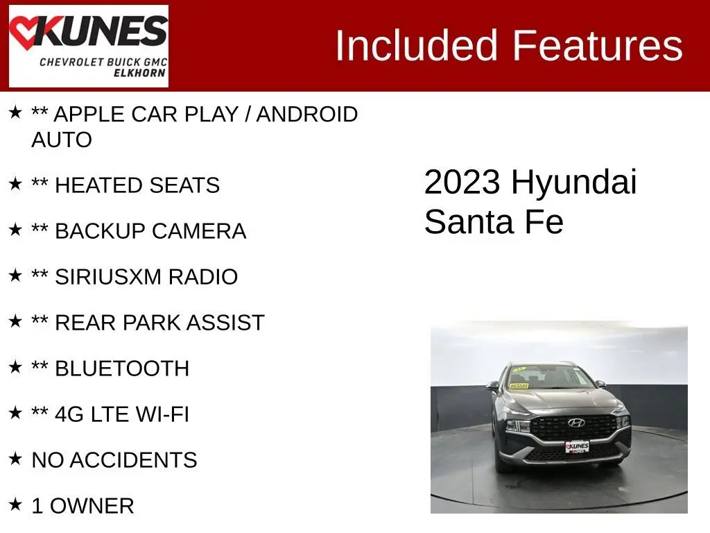 Used 2023 Hyundai Santa Fe SEL with VIN 5NMS24AJ5PH520688 for sale in Elkhorn, WI