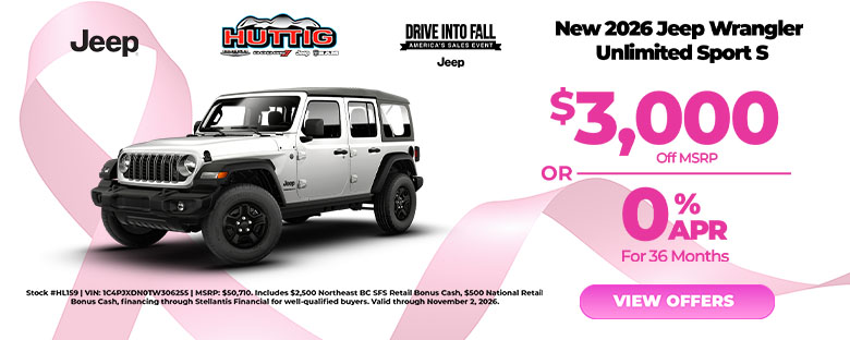 2026 Jeep Wrangler Unlimited Sport S