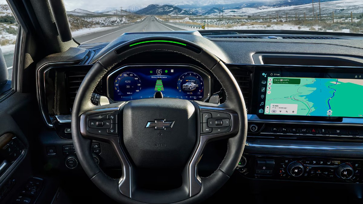 Chevy Super Cruise Being Used in Chevrolet Vehicle Interior Cabin Dashboard