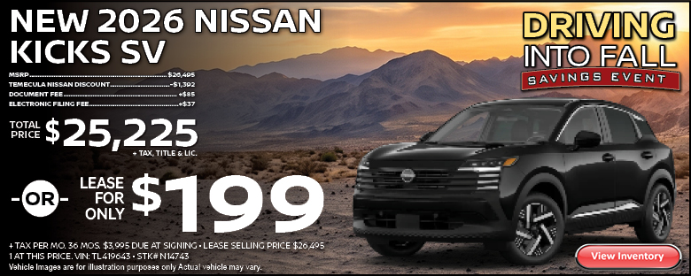 New 2026 Nissan Kicks SV
