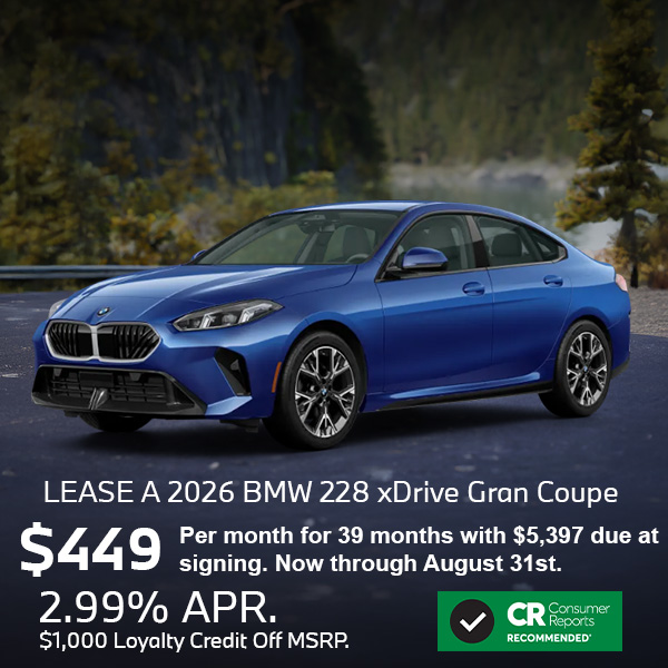 Lease a 2026 BMW 228 xDrive Gran Coupe
