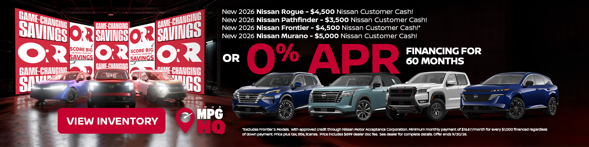 0% APR on New Nissans