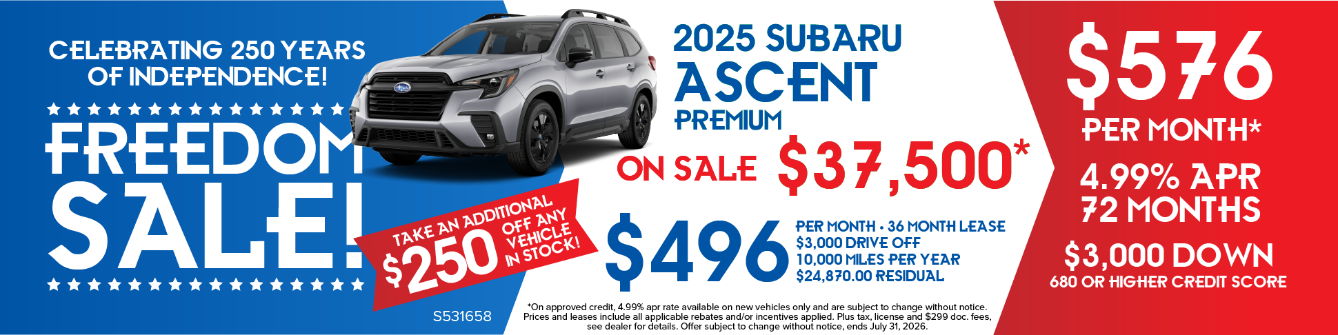 2025 Subaru Ascent on sale