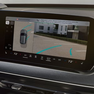 Profile view of the Audi Q3 top view camera system.