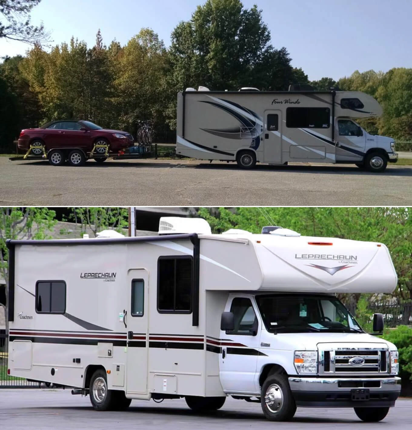 Class C RV towing capacity examples