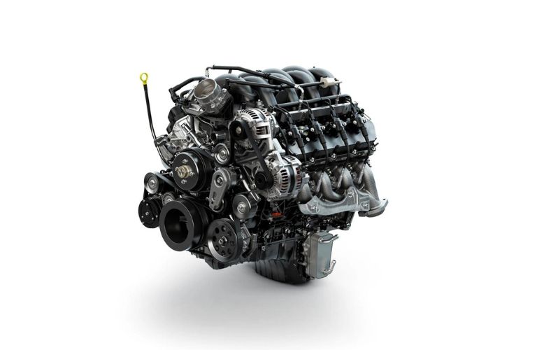 Ford Super Duty 7.3-Liter V-8 Gas Engine on White Background