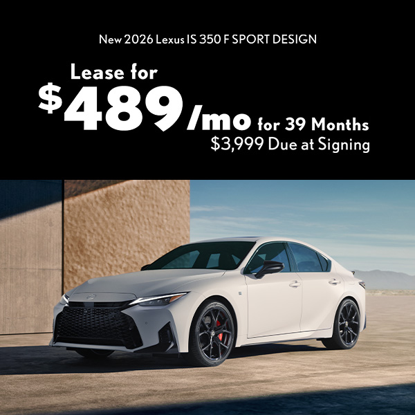 New 2026 Lexus IS 350 F SPORT DESIGN