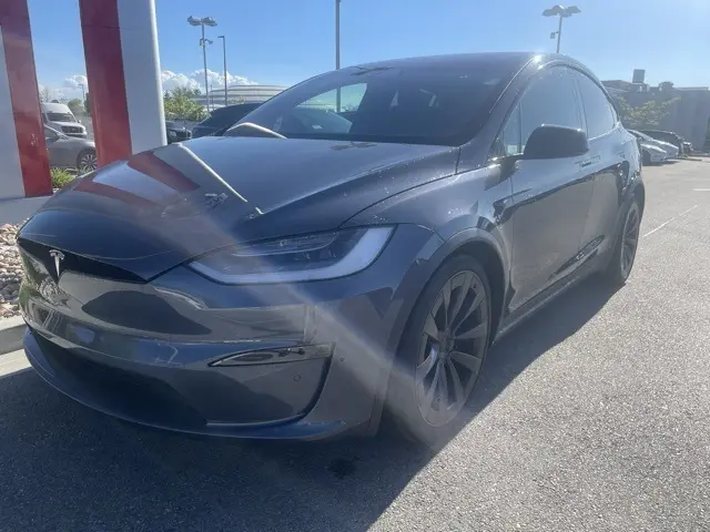 Used 2022 Tesla Model X Plaid with VIN 7SAXCBE63NF332573 for sale in North Salt Lake, UT