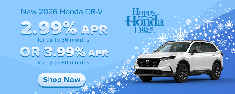 Finance a new 2026 Honda CR-V at 2.99% or 3.99% APR in Kingsport, TN