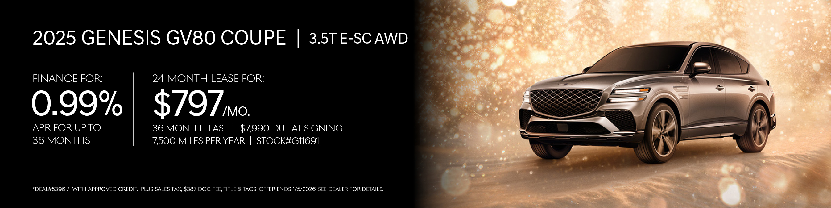 GV80 Coupe Lease deal