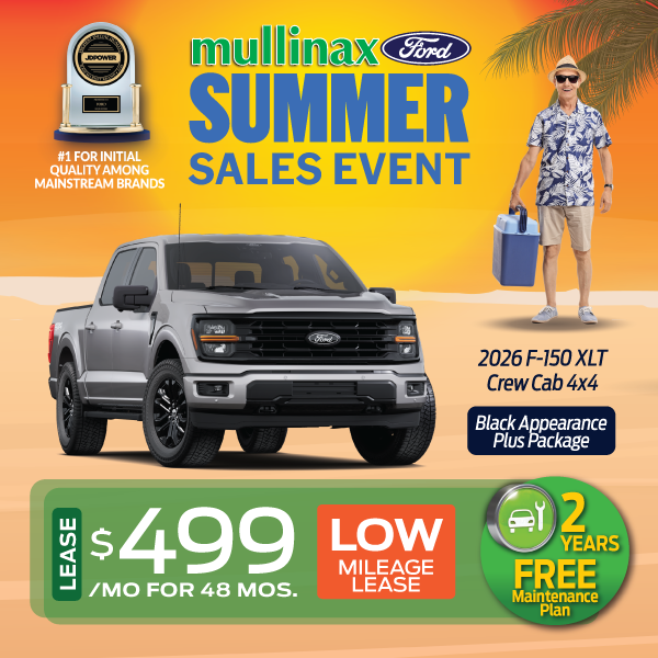 2026 XLT Crew Cab 4x4 Black Appearance Plus Package Lease $499/mo for 48 Mos.