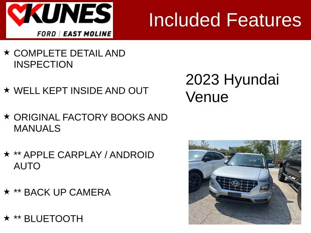 Used 2023 Hyundai Venue SEL with VIN KMHRC8A35PU219685 for sale in East Moline, IL