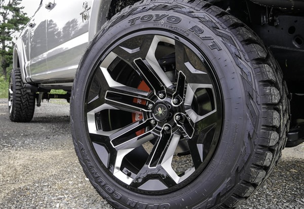 Tires on a Black Widow Truck