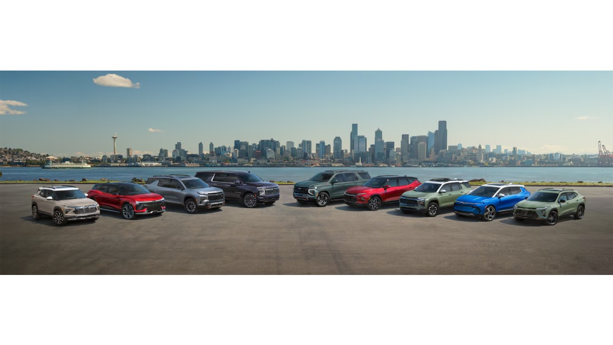 2026 Chevy SUV Lineup Next to Water in Front of Skyline