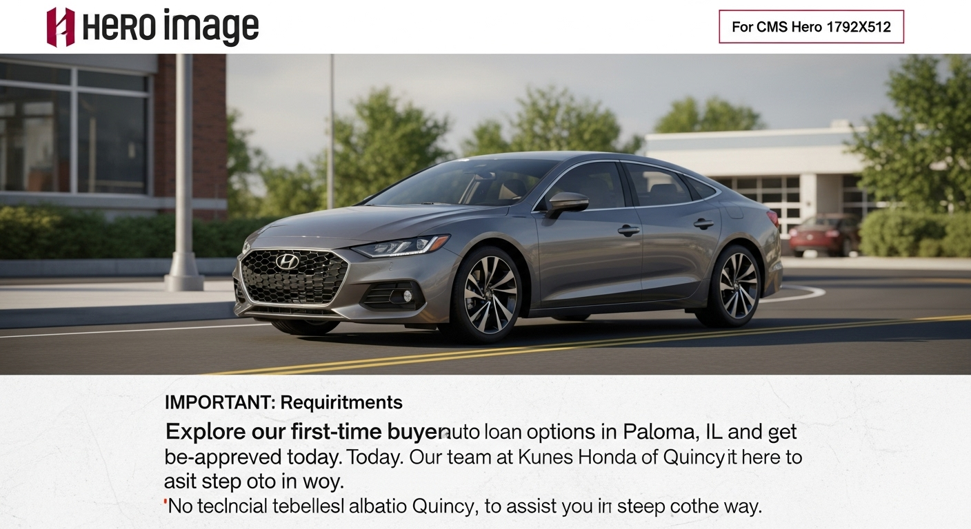 Explore our first-time buyer auto loan options in Paloma, IL and get pre-approved today. Our team at Kunes Honda of Quincy is here to assist you every step of the way.