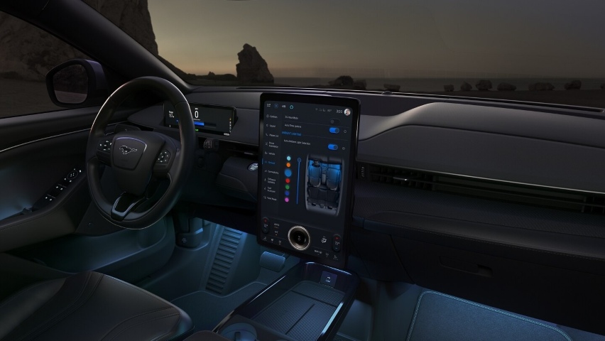 Ford interior of a large screen.