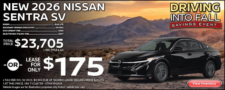 New 2026 Nissan Sentra SV