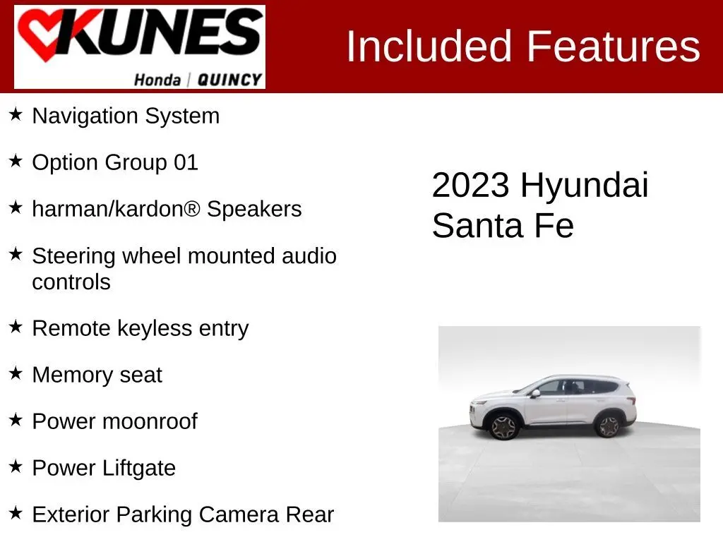 Used 2023 Hyundai Santa Fe Limited with VIN 5NMS44AL6PH515334 for sale in Quincy, IL