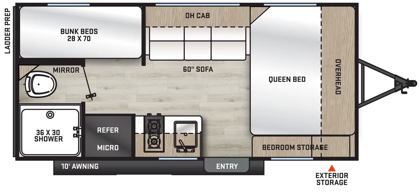 Coachmen Catalina Summit Series 7 164BHX interior layout