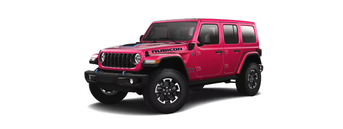 The 2024 Jeep Wrangler 4xe Rubicon X trim level.