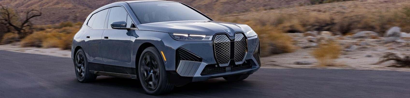 Hero image of the 2024 BMW iX showcasing its design and appeal.