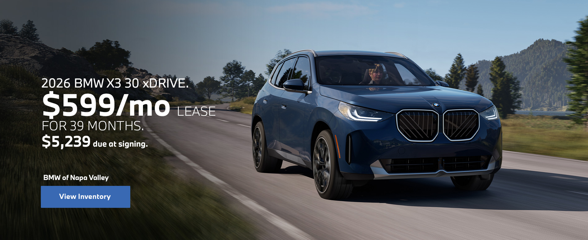 Lease for $599/month for 39 months  $5,239 due at signing