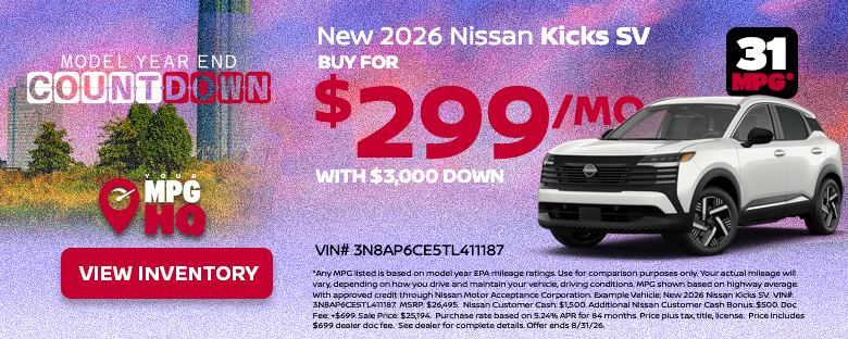 New 2026 Nissan Kicks